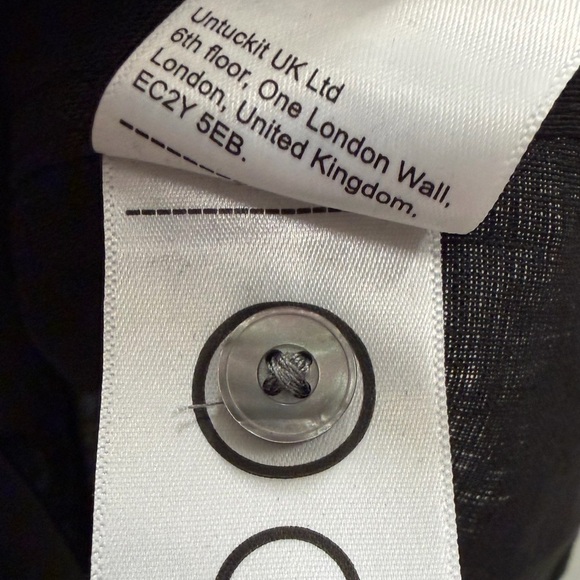 UNTUCKIT Cameron Short Sleeve Linen Shirt Black Size XL - Picture 5 of 7